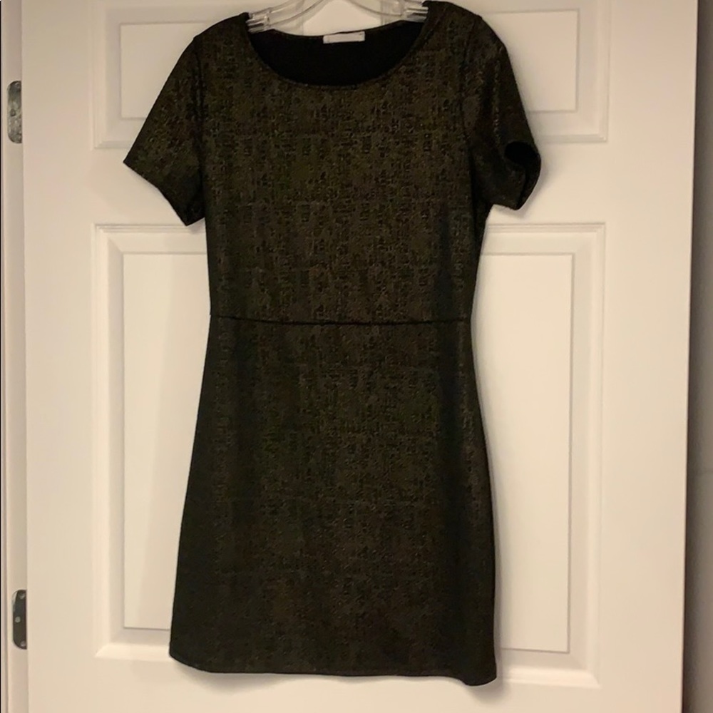 Black with gold sparkles cocktail / party dress